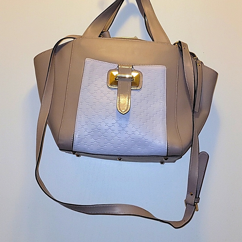 Nicoli, two toned satchel purse.